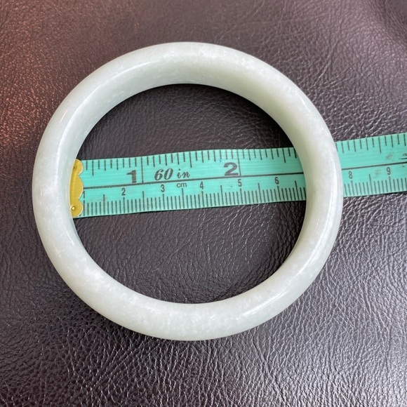 NEW White Jade Bangle Bracelet 60mm Width 15mm - JH8 - Picture 11 of 11